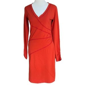 Athleta XL Sunburst Orange Cotton Dress